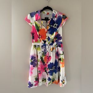 FLORAL BUTTON DOWN DRESS